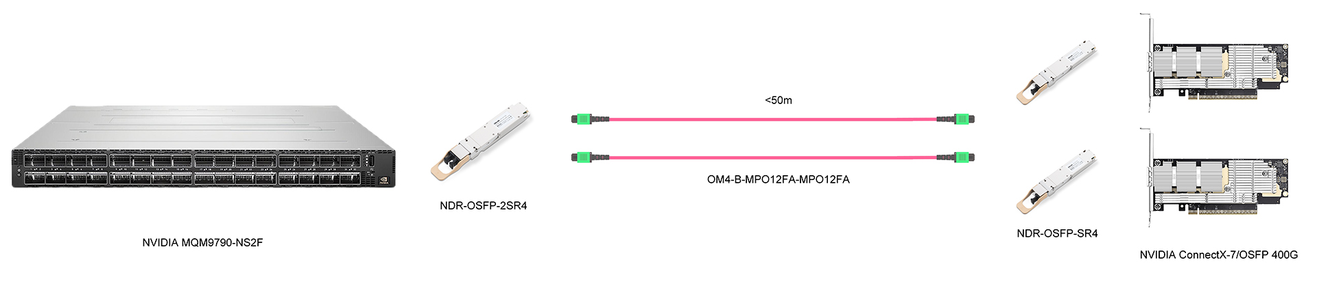 https://www.lsolink.com/wp-content/uploads/2025/05/产品连接图-NDR-OSFP-2SR4-800G-Switch-to-Two-NICs-Connection.jpg